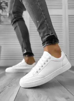 Adidasi barbati casual albi B003 A17-2