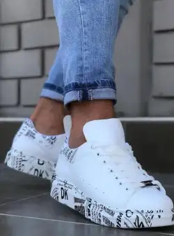 Adidasi barbati casual albi B3623 A12-A13-2