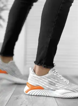 Adidasi barbati gri din panza L3083 A7-1