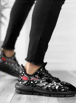 Adidasi barbati negri din panza dh52 A7-1