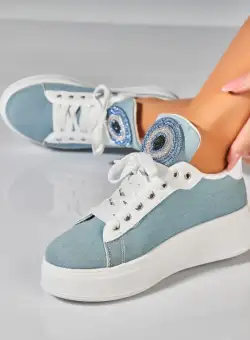 Adidasi Dama Albastri din Textil Amita