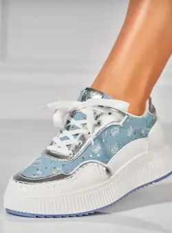 Adidasi Dama Albastri din Textil Azel