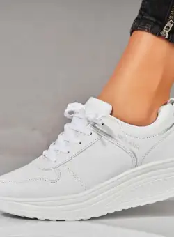 Adidași damă Albi din Piele Ecologica Isidro