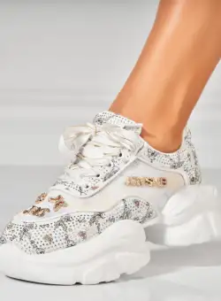 Adidasi Dama Albi din Textil Leany