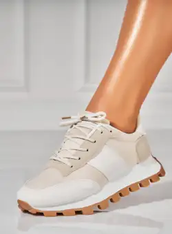 Adidasi Dama Bej din Piele Ecologica Muskan