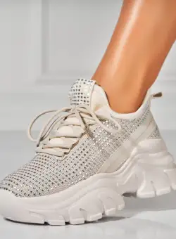 Adidasi Dama Bej din Textil Orien