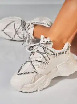 Adidasi Dama Bej din Textil Oshyn