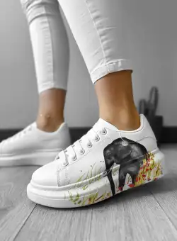 Adidasi dama casual albi FCL7035