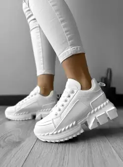 Adidasi dama casual albi LM051