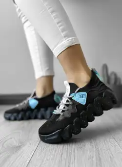 Adidasi dama casual din panza negri h25 A25-1