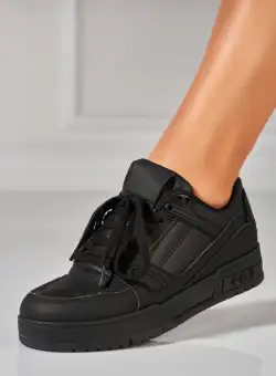 Adidasi Dama Negri din Piele Ecologica Alwin