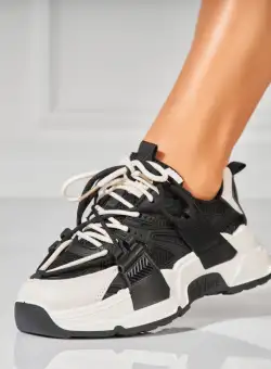 Adidasi Dama Negri din Piele Ecologica Yanky2