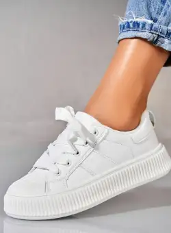 Adidași damă Piele Ecologica Alb Lainy