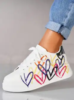 Adidași damă Piele Ecologica Alb Lynsey