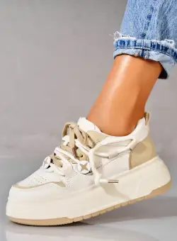 Adidași damă Piele Ecologica Bej Deya