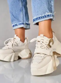 Adidași damă Piele Ecologica Bej Enza