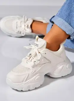 Adidași damă Piele Ecologica Bej Halaya