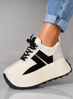 Adidași damă Piele Ecologica Intoarsa Alb Eyas