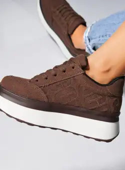 Adidași damă Piele Ecologica Intoarsa Maro Jeslin