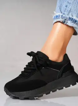 Adidași damă Piele Ecologica Intoarsa Negru Cairi