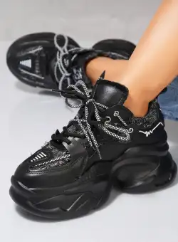 Adidași damă Piele Ecologica Negru Alaira