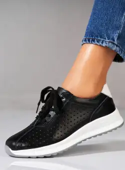 Adidasi Piele Naturala Negri Maryjane