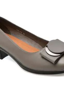 Balerini casual GRYXX gri, 623, din piele naturala