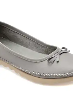 Balerini casual GRYXX gri, EV2815, din piele naturala