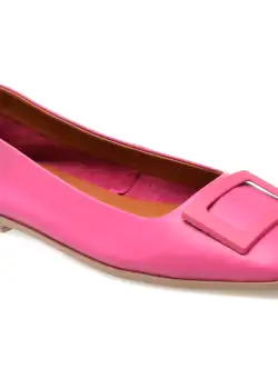 Balerini casual IMAGE fucsia, 356142, din piele naturala