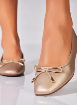 Balerini dama Piele Ecologica Auriu Yazan