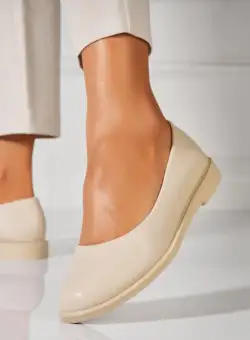 Balerini dama Piele Ecologica Bej Jalecia