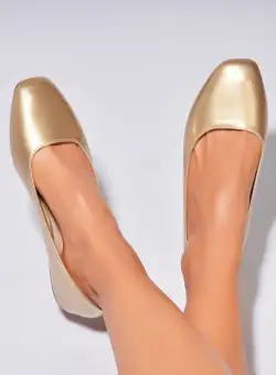 Balerini dama Piele Ecologica Lacuita Auriu Masyn