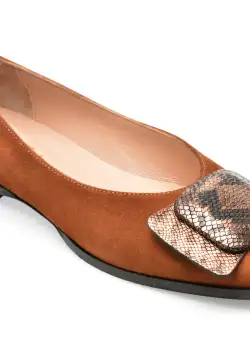 Balerini EPICA maro, 1226, din piele intoarsa