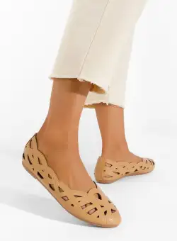 Balerini perforati Priscille bej