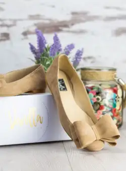 Balerini piele intoarsa Leona Nude