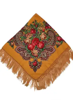 Batic etno mare galben Bujori