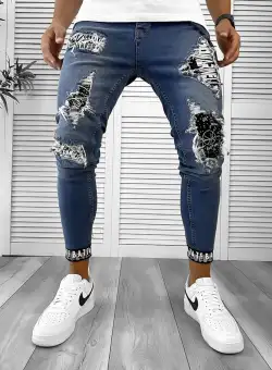 Blugi barbati conici albastri 00534 P19-3.2