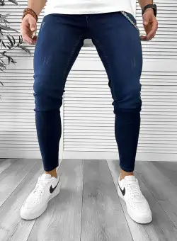 Blugi barbati conici albastri 12496 G5-5.1