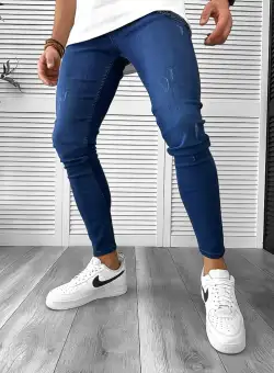 Blugi barbati conici albastri 12499 G1-5.1