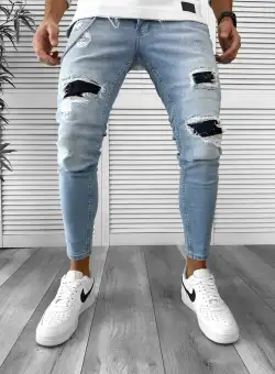 Blugi barbati conici albastri 5274 G5-3