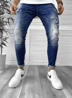 Blugi barbati conici albastri 5792 F4-3.4