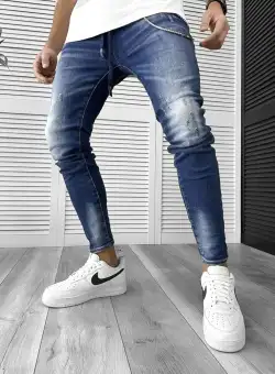 Blugi barbati conici albastri 5811 H5-6