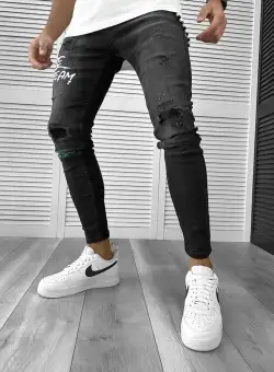 Blugi barbati conici negri 8241 H1-7