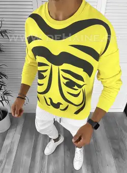 Bluza barbati galbena oversize K236 I9-4