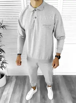 Bluza barbati gri oversize B8230 O4-5.2