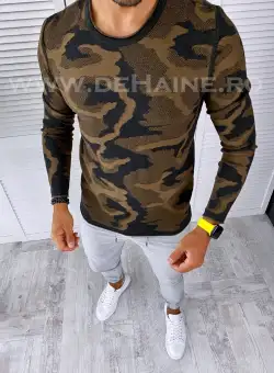 Bluza barbati gri slim fit T3705 Y13-1