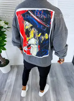 Bluza barbati oversize gri K298 I13-2