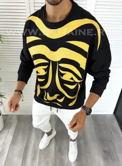 Bluza barbati oversize neagra K236 23-1 