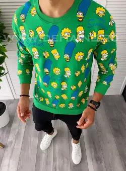 Bluza barbati verde slim fit K366 7-4