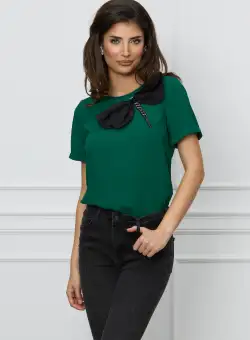 Bluza LaDonna verde cu libelula 3D